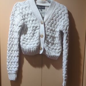 Kendall & Kylie Textured Cream Cardigan